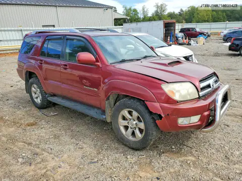 2005 Toyota 4Runner Sport Edition VIN JTEBU14R758038423 фото 4