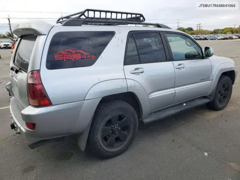 2005 Toyota 4Runner Limited VIN JTEBU17R658041065 фото 3