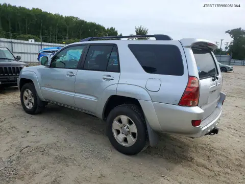 2005 Toyota 4Runner Limited VIN JTEBT17R950051364 фото 2