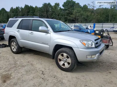 2005 Toyota 4Runner Limited VIN JTEBT17R950051364 фото 4