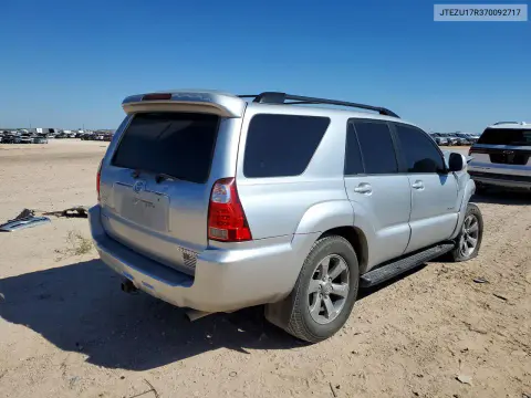 2007 Toyota 4Runner Limited VIN JTEZU17R370092717 фото 3