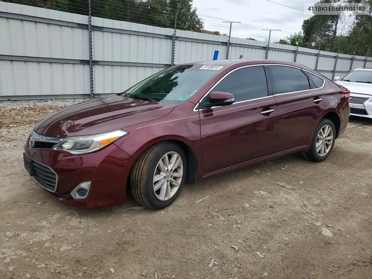 2014 Toyota Avalon Xle Premium VIN 4T1BK1EB6EU104183 фото 1