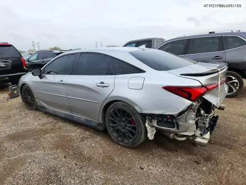 4T1FZ1FB8LU051155 — 2020 Toyota Avalon, фото 2 с аукциона Copart, Задняя часть