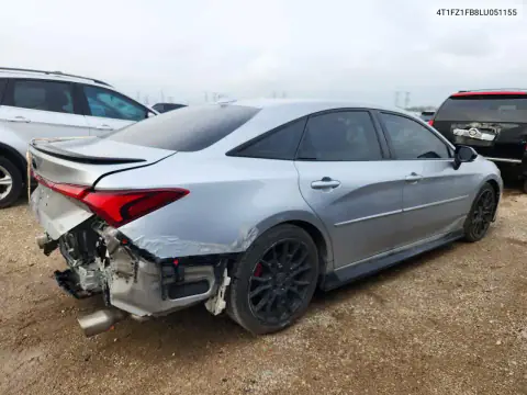 4T1FZ1FB8LU051155 — 2020 Toyota Avalon, фото 3 с аукциона Copart, Задняя часть