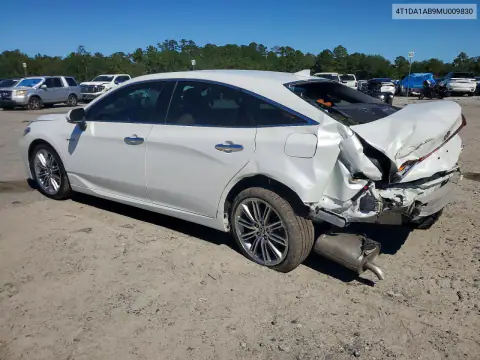 4T1DA1AB9MU009830 — 2021 Toyota Avalon, фото 2 с аукциона Copart, Задняя часть