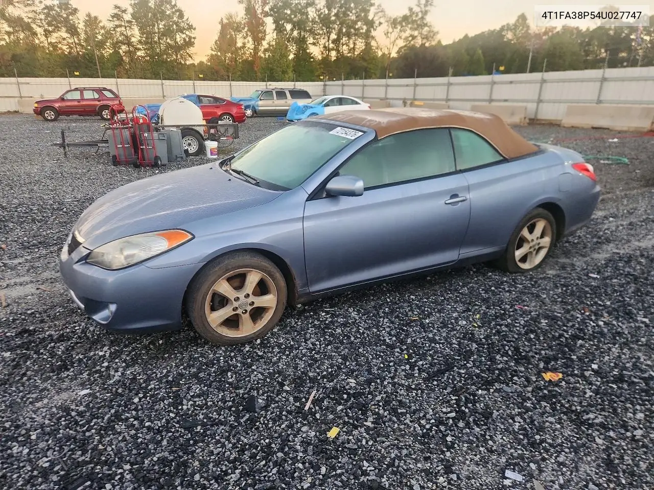 2004 Toyota Camry Solara Sle V6 VIN 4T1FA38P54U027747 фото 1