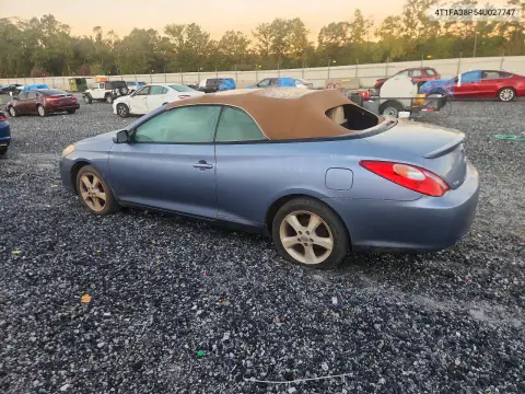 2004 Toyota Camry Solara Sle V6 VIN 4T1FA38P54U027747 фото 2