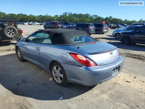 2006 Toyota Camry Solara Sle V6 VIN 4T1FA38P36U091790 фото 2