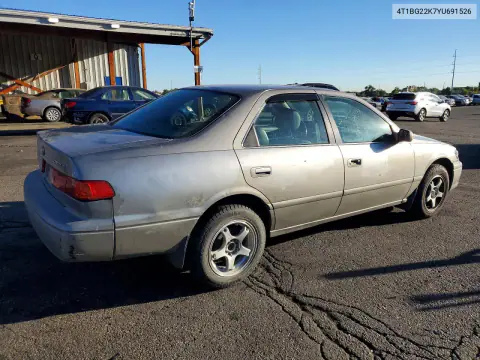 2000 Toyota Camry Le VIN 4T1BG22K7YU691526 фото 3
