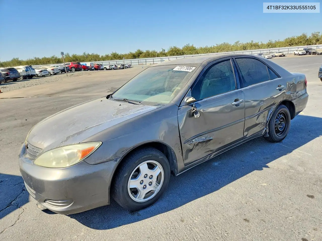 2003 Toyota Camry Le V6 VIN 4T1BF32K33U555105 фото 1