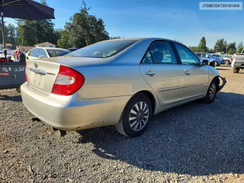 2003 Toyota Camry Le VIN JTDBE32K730181404 фото 3