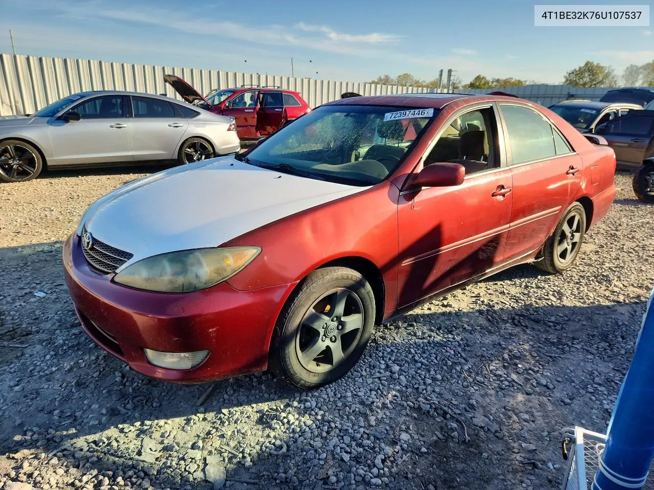 2006 Toyota Camry Se VIN 4T1BE32K76U107537 фото 1