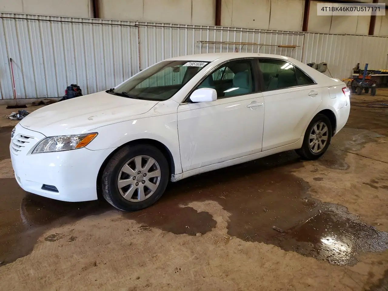 2007 Toyota Camry Le V6 VIN 4T1BK46K07U517171 фото 1