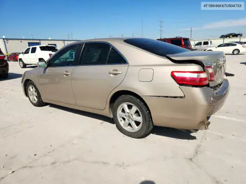 2007 Toyota Camry Le V6 VIN 4T1BK46K67U504733 фото 2