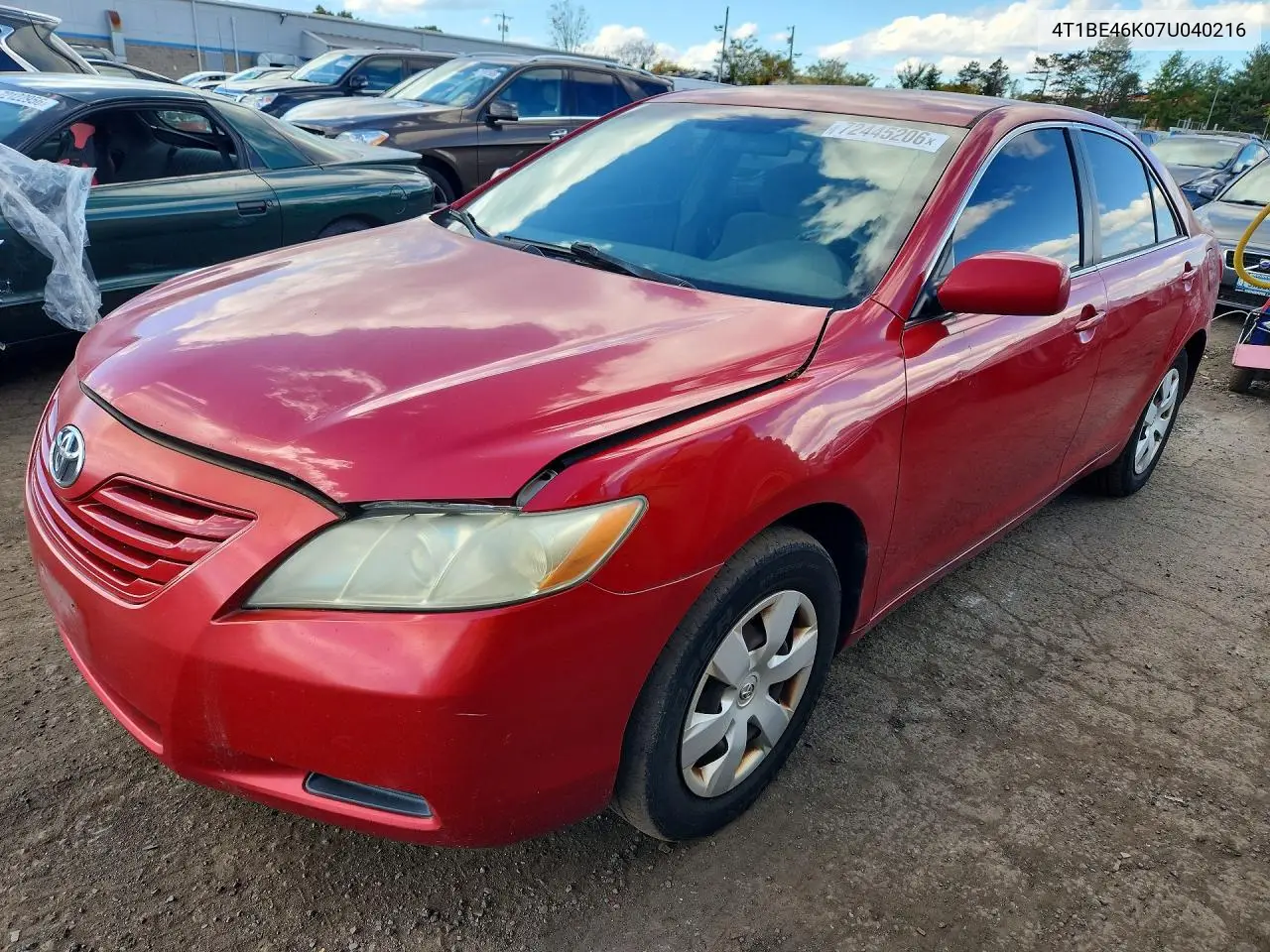 2007 Toyota Camry Le VIN 4T1BE46K07U040216 фото 1
