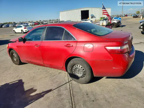 2008 Toyota Camry Le VIN 4T1BE46K78U210556 фото 2