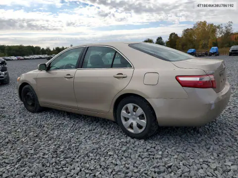 2008 Toyota Camry Le VIN 4T1BE46K38U786192 фото 2