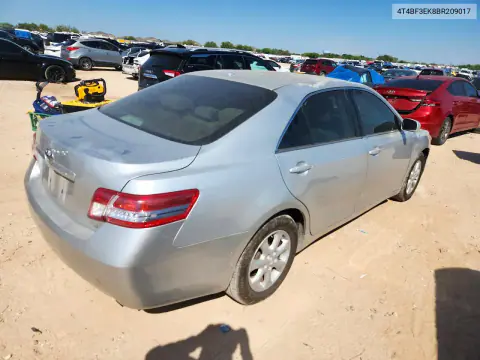 2011 Toyota Camry Le VIN 4T4BF3EK8BR209017 фото 3
