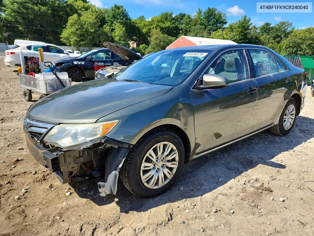 2012 Toyota Camry Le VIN 4T4BF1FK9CR240040 фото 1