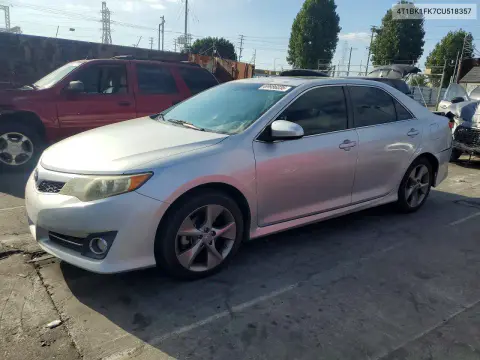 4T1BK1FK7CU518357 — 2012 Toyota Camry, Задняя часть, фото до ремонта