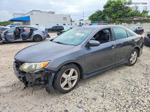 4T1BF1FK2CU175686 — 2012 Toyota Camry, Передняя часть, фото до ремонта
