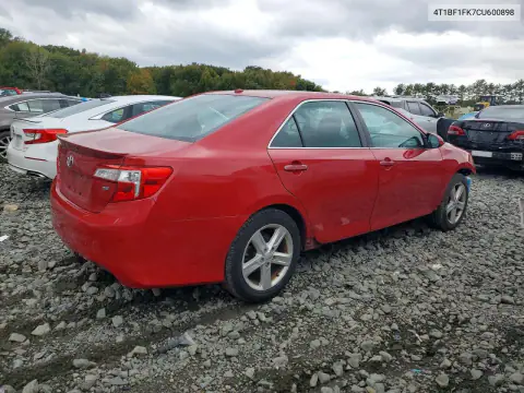 4T1BF1FK7CU600898 — 2012 Toyota Camry, фото 3 с аукциона Copart, Передняя часть