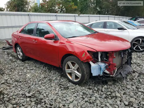4T1BF1FK7CU600898 — 2012 Toyota Camry, фото 4 с аукциона Copart, Передняя часть