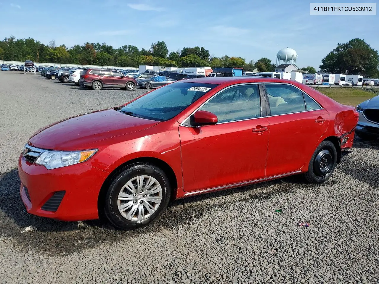 2012 Toyota Camry Le VIN 4T1BF1FK1CU533912 фото 1