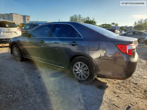 2012 Toyota Camry Le VIN 4T1BF1FKXCU059586 фото 2