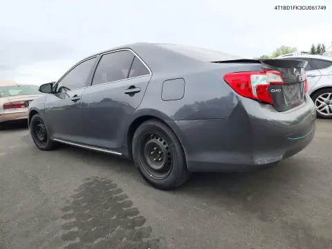 2012 Toyota Camry Hybrid Le VIN 4T1BD1FK3CU061749 фото 2