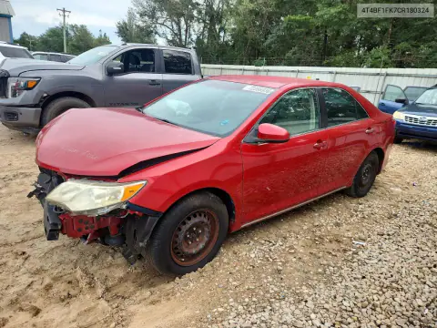 4T4BF1FK7CR180324 — 2012 Toyota Camry, Передняя часть, фото до ремонта