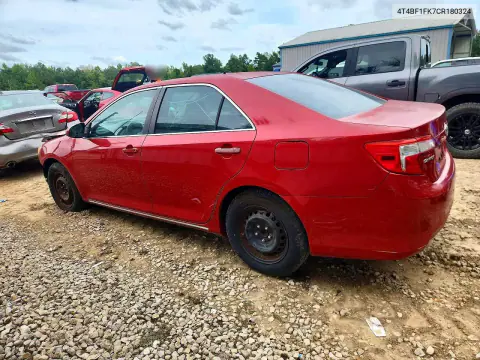 2012 Toyota Camry Le VIN 4T4BF1FK7CR180324 фото 2