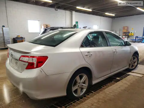 4T1BF1FK5CU058135 — 2012 Toyota Camry, фото 3 с аукциона Copart 21.10.2026, Передняя часть