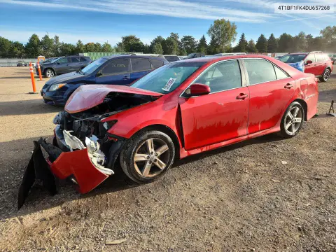 4T1BF1FK4DU657268 — 2013 Toyota Camry, Передняя часть, фото до ремонта