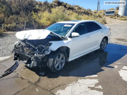 4T1BF1FK2EU400286 — 2014 Toyota Camry, Передняя часть, фото до ремонта