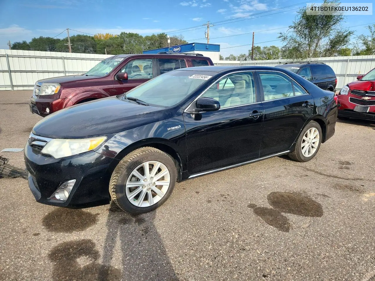4T1BD1FK0EU136202 Toyota Camry 2014 — повреждение Повреждения снизу, фото до ремонта