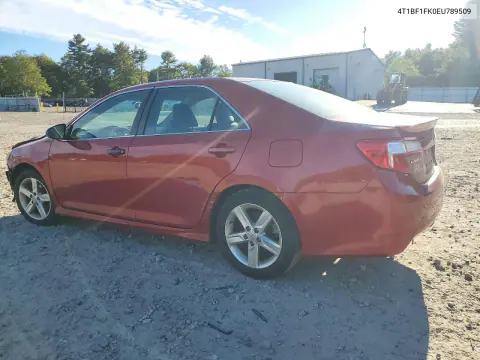 2014 Toyota Camry Se VIN 4T1BF1FK0EU789509 фото 2
