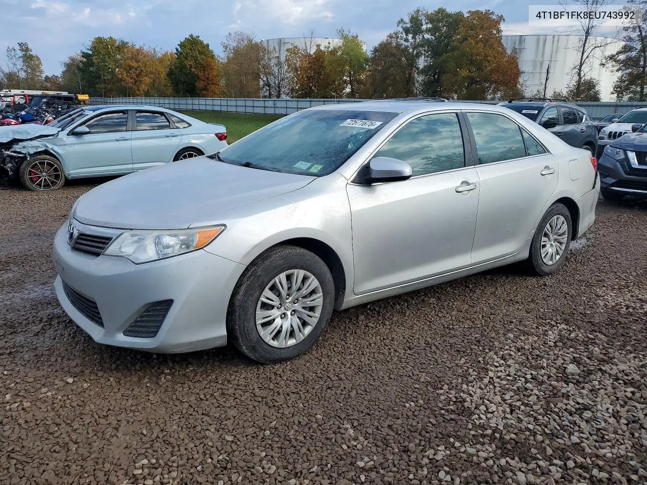 4T1BF1FK8EU743992 Toyota Camry 2014 — повреждение Задняя часть, фото до ремонта