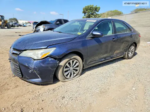 4T4BF1FK8FR514011 — 2015 Toyota Camry, Передняя часть, фото до ремонта