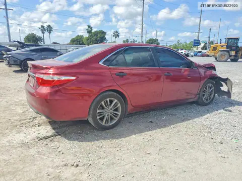 2016 Toyota Camry Se VIN 4T1BF1FK3GU522920 фото 3