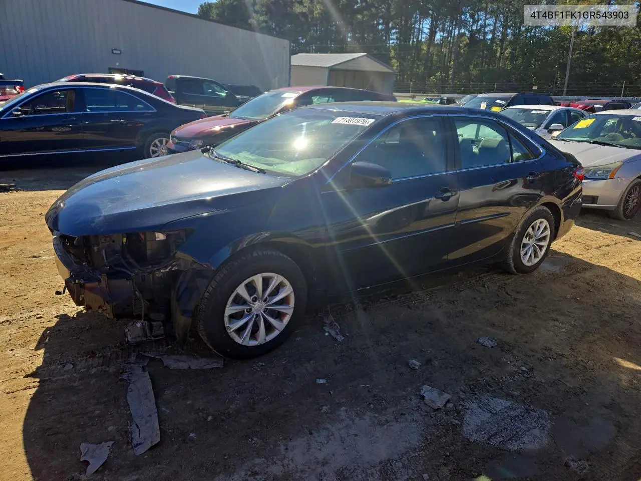 4T4BF1FK1GR543903 Toyota Camry 2016 — повреждение Передняя часть, фото до ремонта
