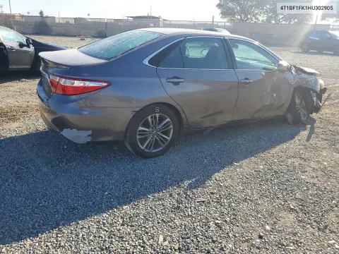 2017 Toyota Camry Se VIN 4T1BF1FK1HU302905 фото 3