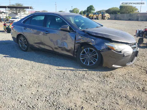 2017 Toyota Camry Se VIN 4T1BF1FK1HU302905 фото 4
