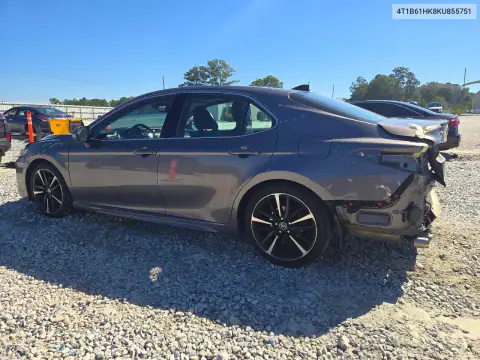 4T1B61HK8KU855751 — 2019 Toyota Camry, фото 2 с аукциона Copart, Задняя часть