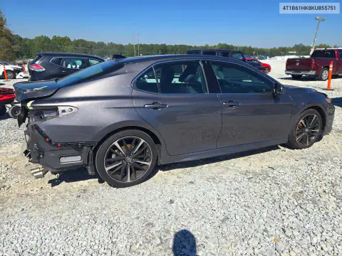 4T1B61HK8KU855751 — 2019 Toyota Camry, фото 3 с аукциона Copart, Задняя часть