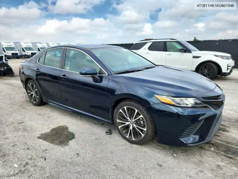 2019 Toyota Camry Se VIN 4T1B11HK1KU801948 фото 4