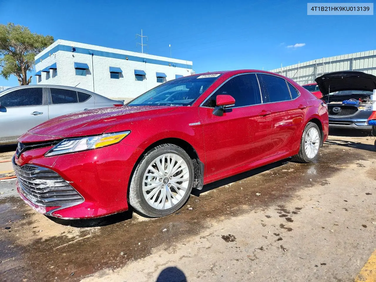2019 Toyota Camry Hybrid Xle VIN 4T1B21HK9KU013139 фото 1