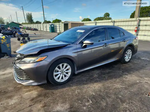 2020 Toyota Camry Le VIN 4T1C11AKXLU904351 фото 1