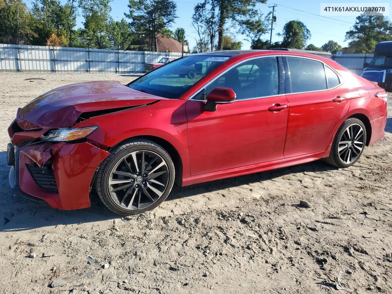 2020 Toyota Camry Xse VIN 4T1K61AKXLU387078 фото 1