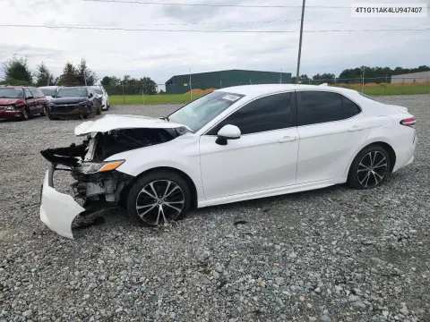 4T1G11AK4LU947407 — 2020 Toyota Camry, Передняя часть, фото до ремонта